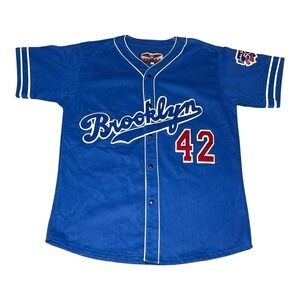 RARE VTG Jeff Hamilton Brooklyn Dodgers Jersey MLB Baseball Jackie Robinson 42